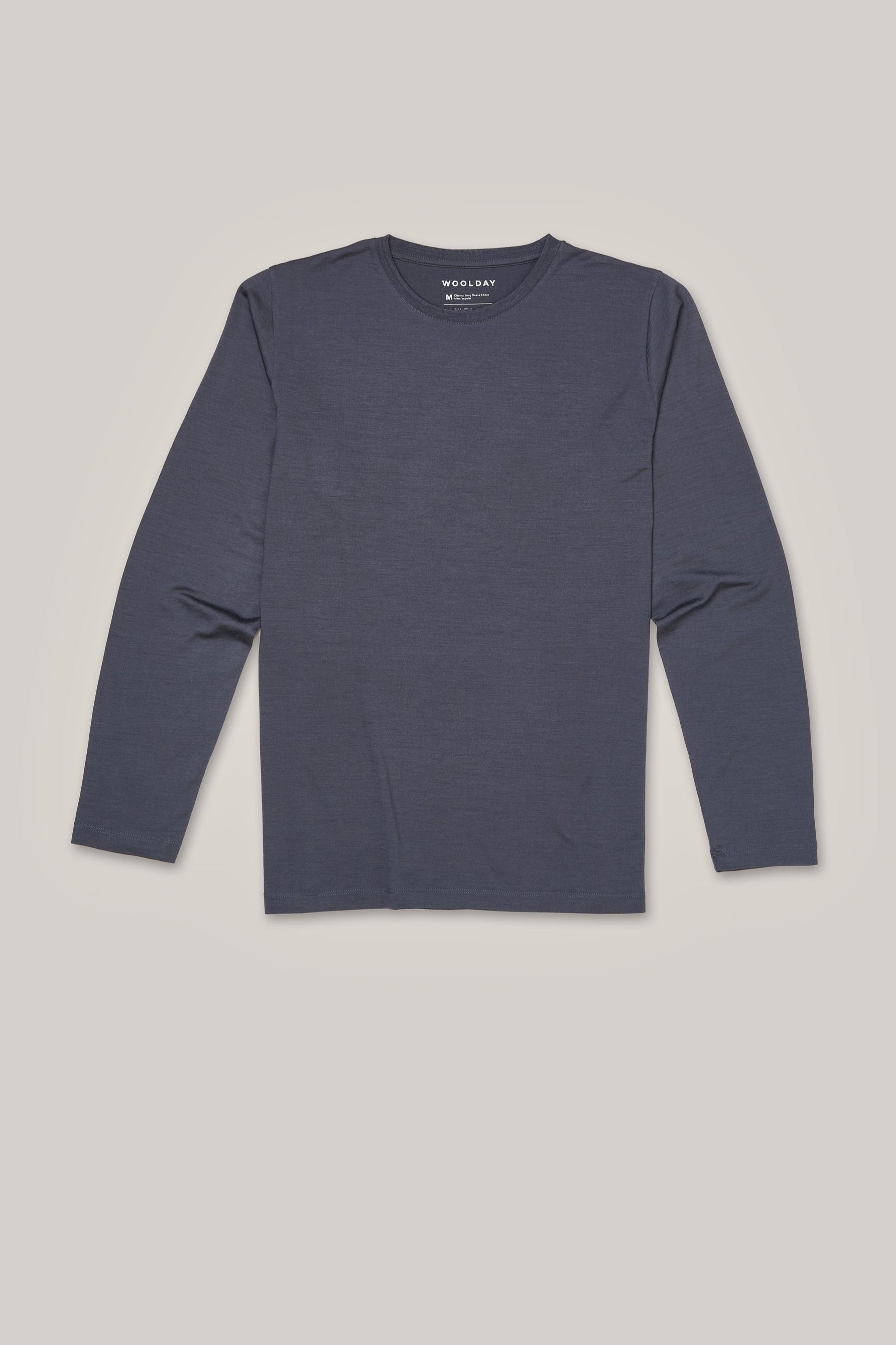 Das Merino Longsleeve Classic – Kohlegrau