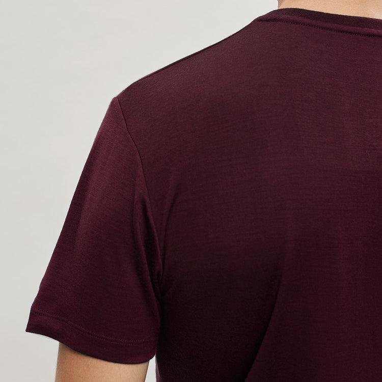 WOOLDAY The Merino Wool T-Shirt Mountain Dark Red 4