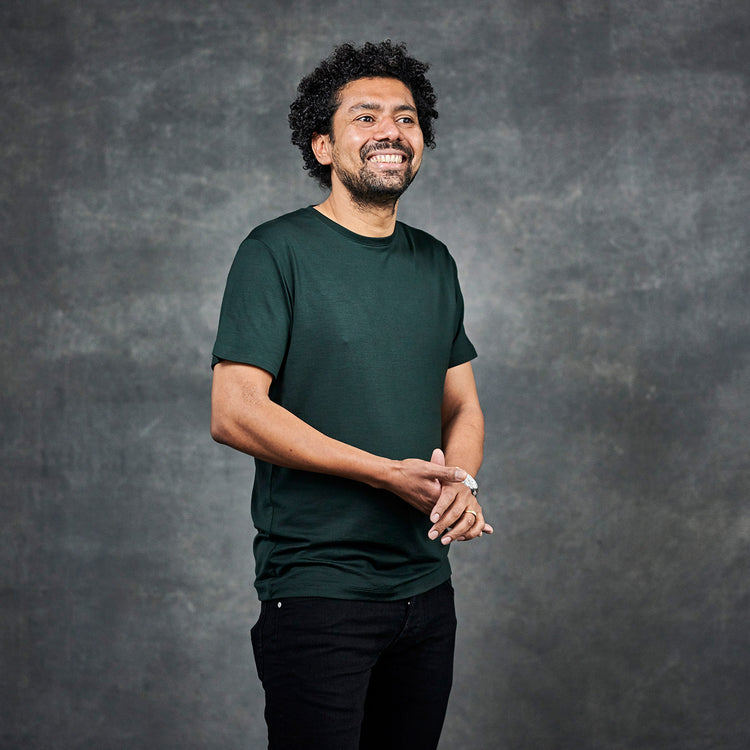 The Merino Wool T-Shirt for Men Dark Green Woolday 7