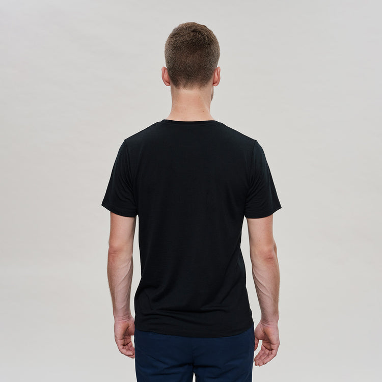 The Merino Wool T-Shirt Mountain Black Woolday 2