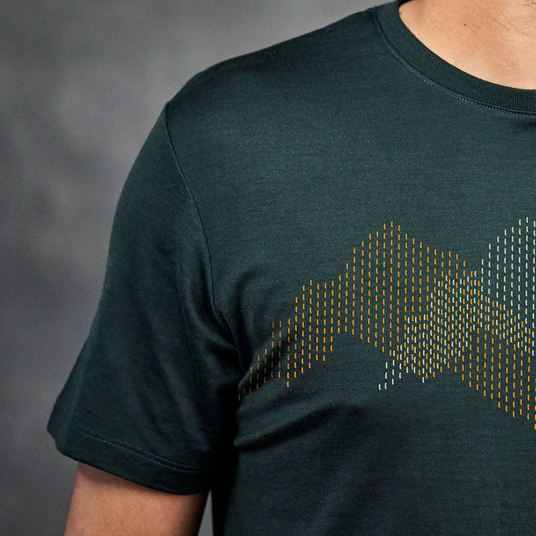 The Merino Wool T-Shirt Mountain for Men Dark Green Woolday 7