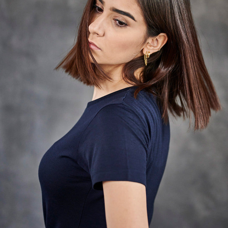 The Merino Wool T-Shirt for Women Navy Blue Woolday 4