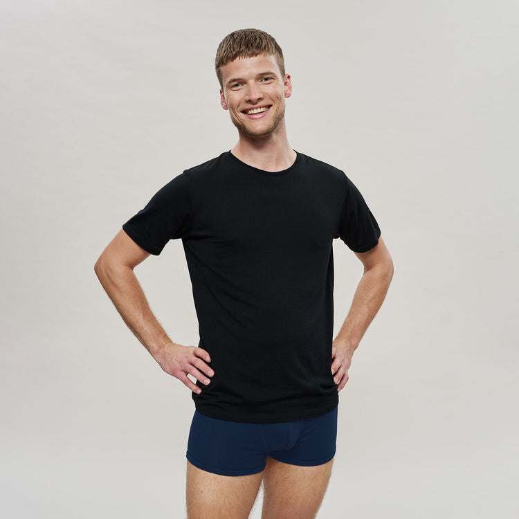 The Merino Wool Boxer Brief Navy Blue Woolday 1