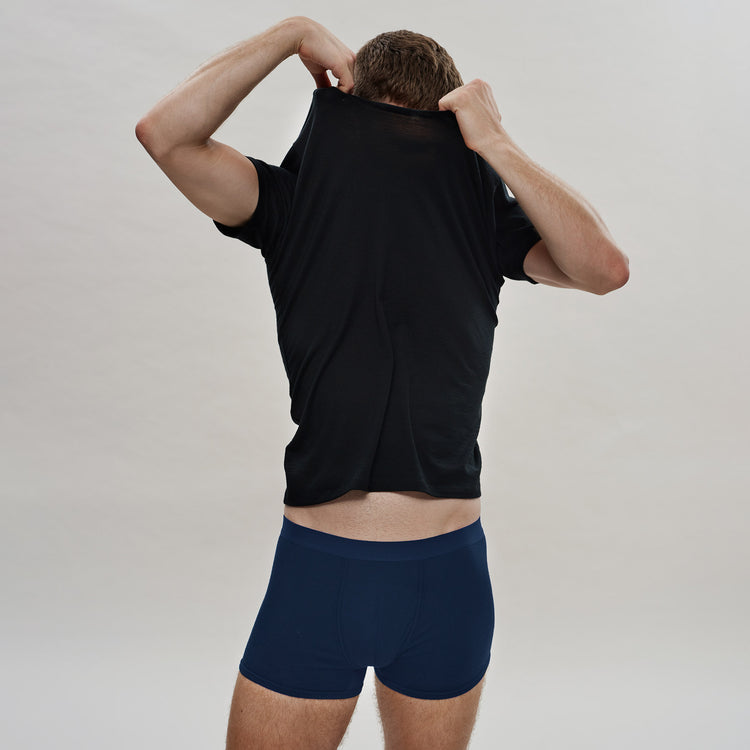 The Merino Wool Boxer Brief Navy Blue Woolday 3