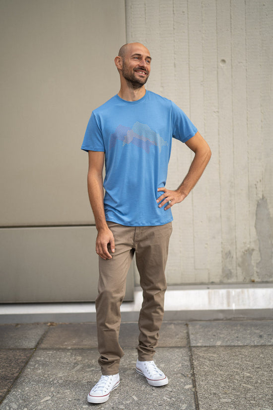 The Merino Wool T-Shirt Mountain for Men Sky Blue Woolday 1#color_sky-blue
