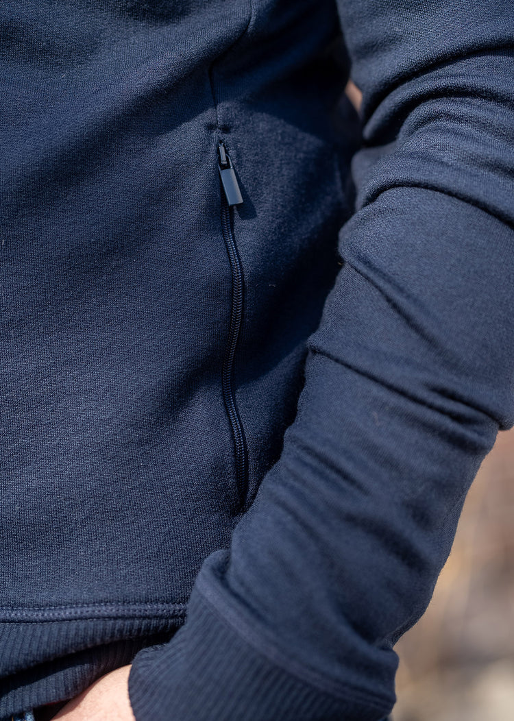 WOOLDAY The Merino Wool Zip Hoodie Navy Blue 4