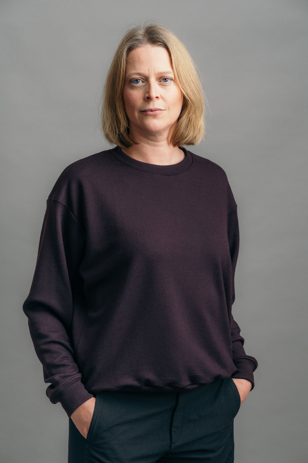 The Merino Sweatshirt – Bordeaux