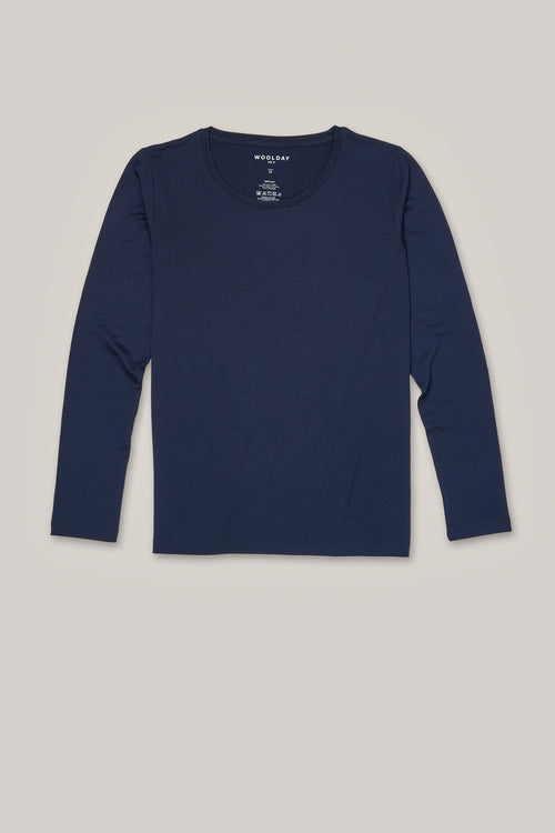 The Merino Women's Long Sleeve Classic – Navy Blue