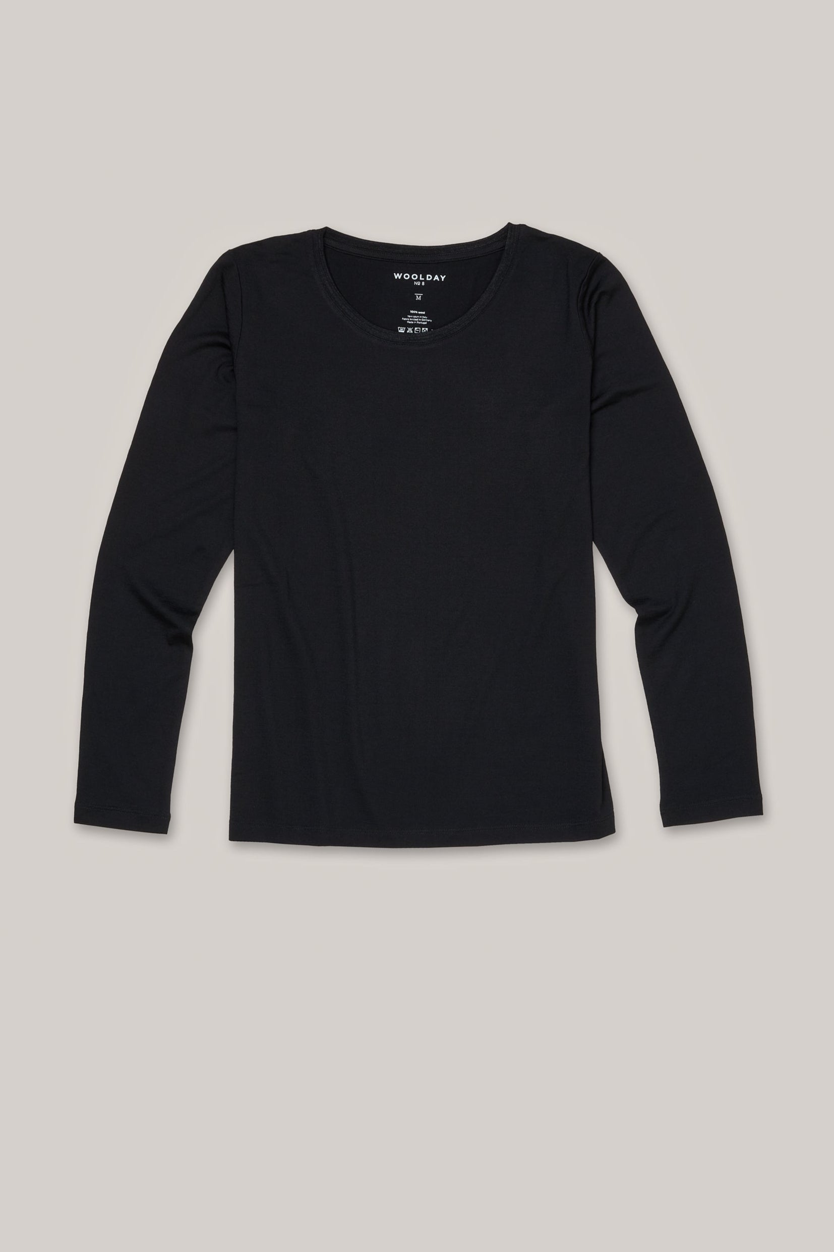 Das Merino Damen Longsleeve Classic – Schwarz