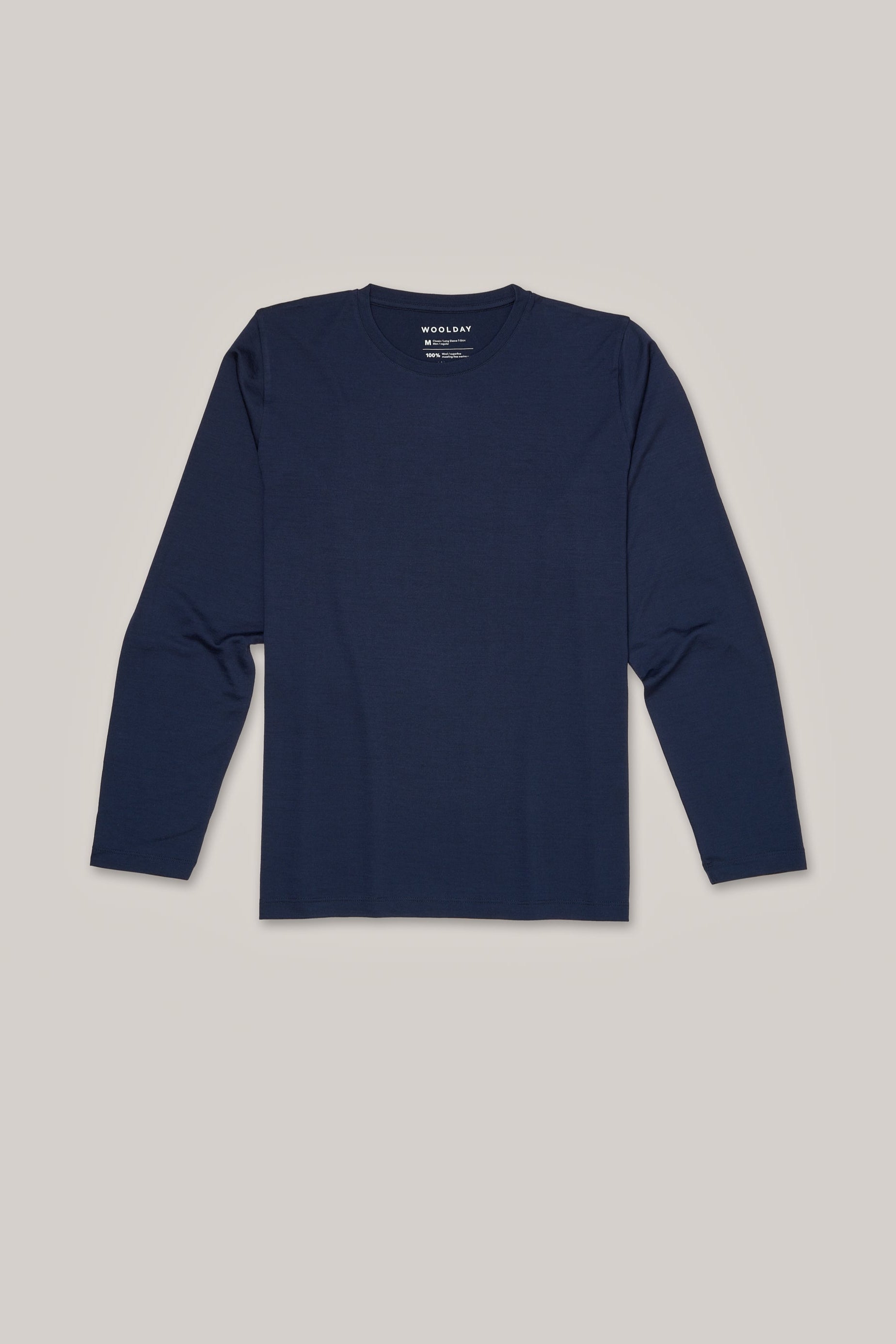 Das Merino Longsleeve Classic – Marineblau