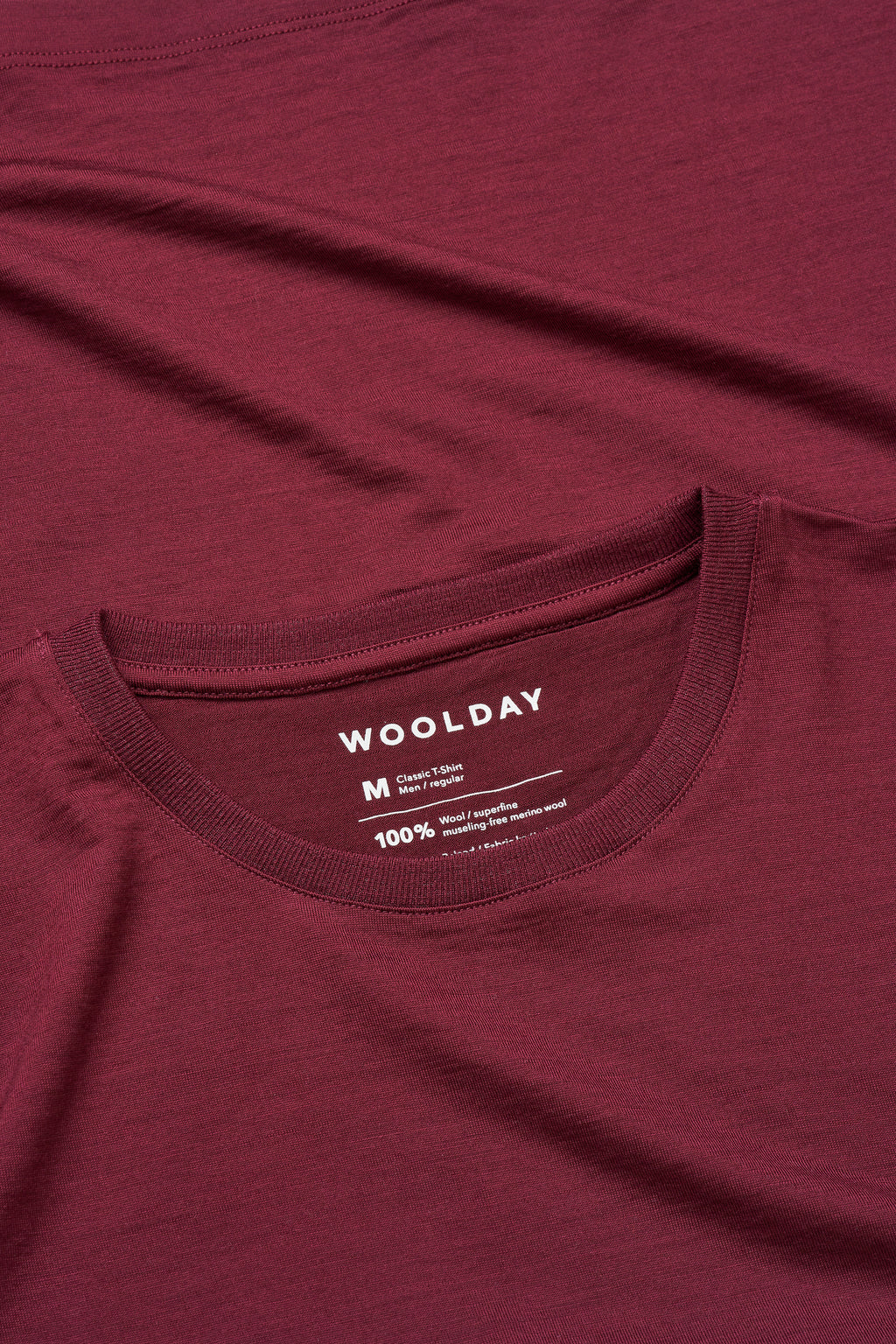 Das Classic Merino T-Shirt – Burgunder