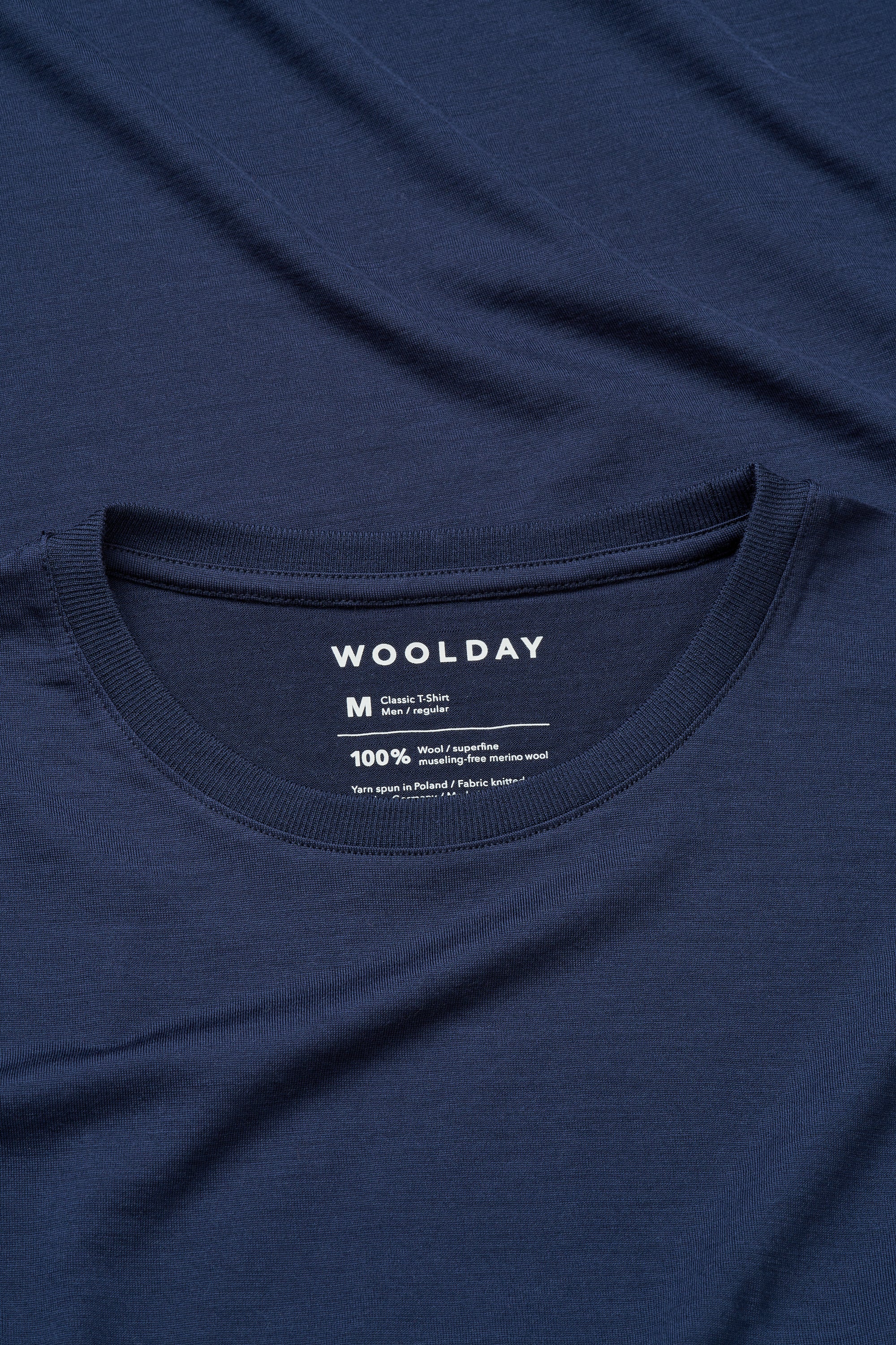 Das Classic Merino T-Shirt – Marineblau