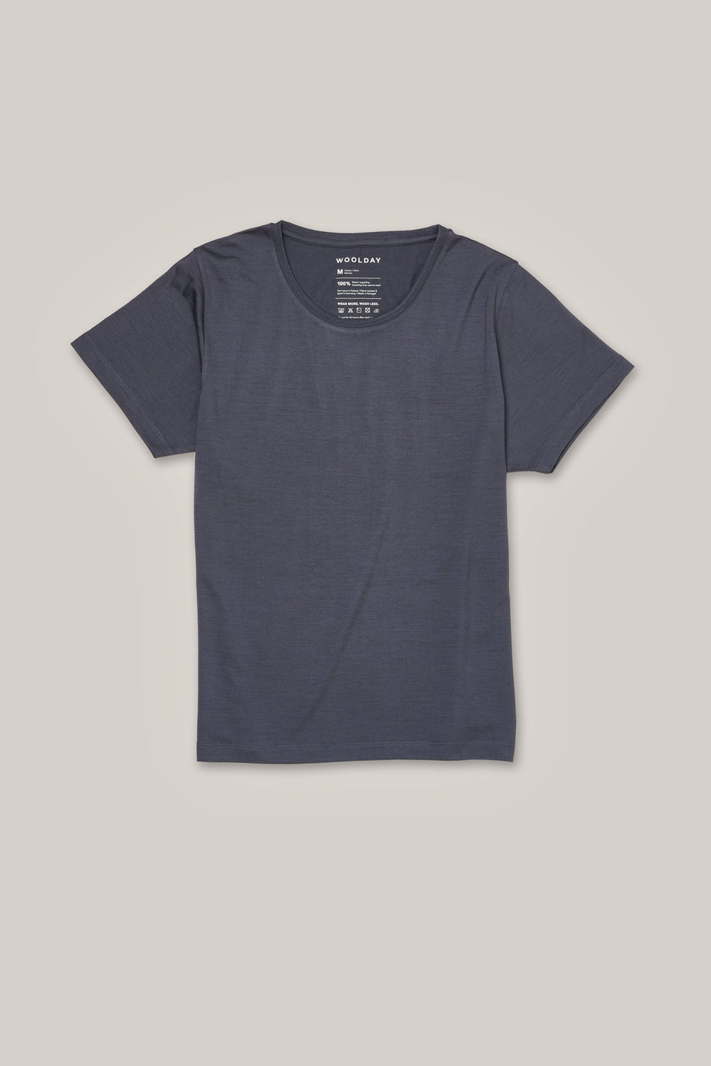 WOOLDAY Das Merino Damen T-Shirt Classic Kohlegrau Titel