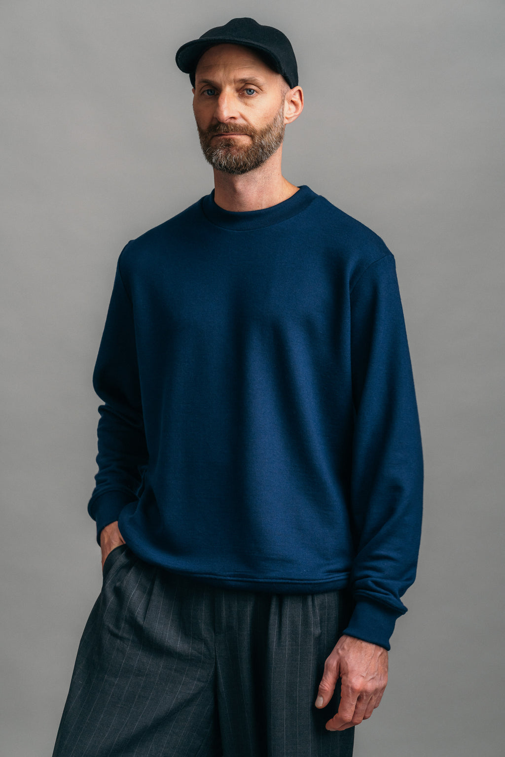 Das Merino Sweatshirt – Tiefseeblau