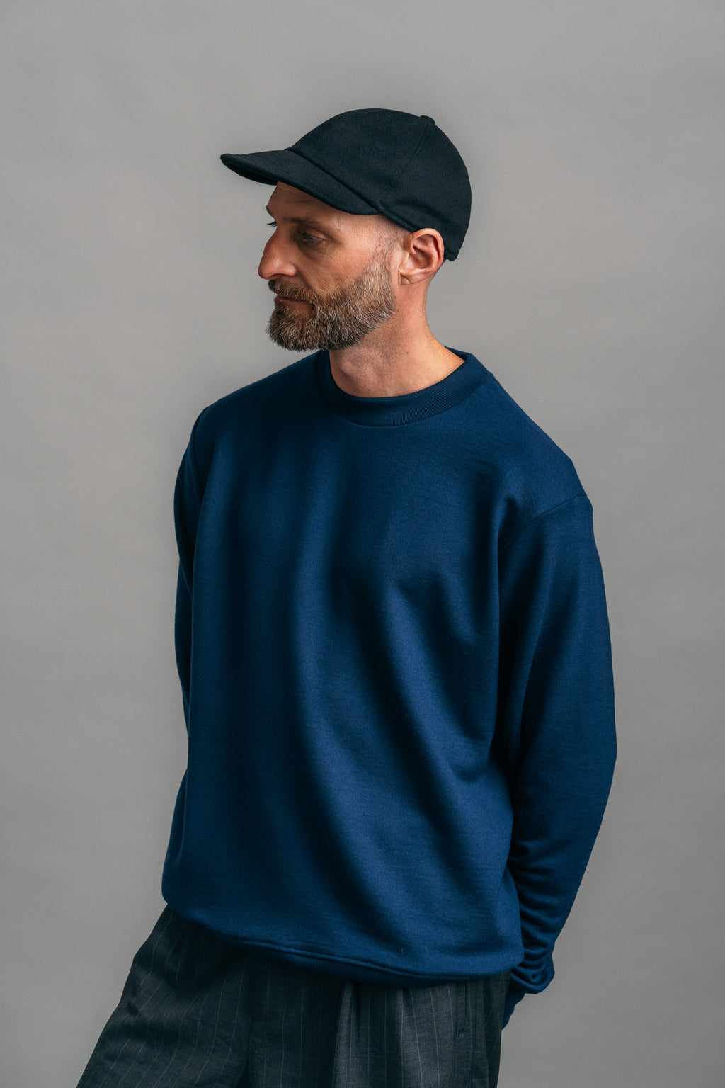 Das Merino Sweatshirt – Tiefseeblau