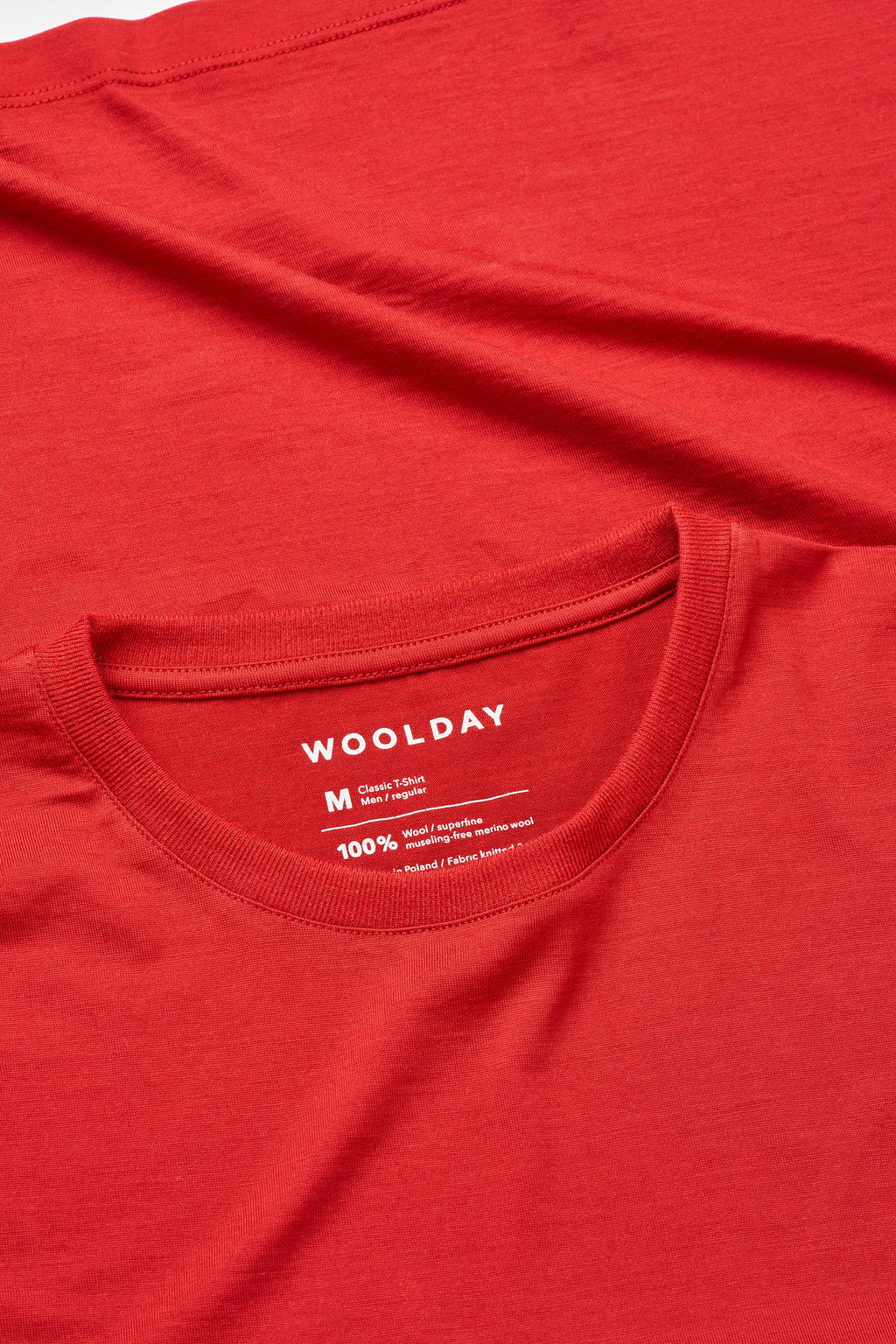 Das Classic Merino T-Shirt – Karminrot