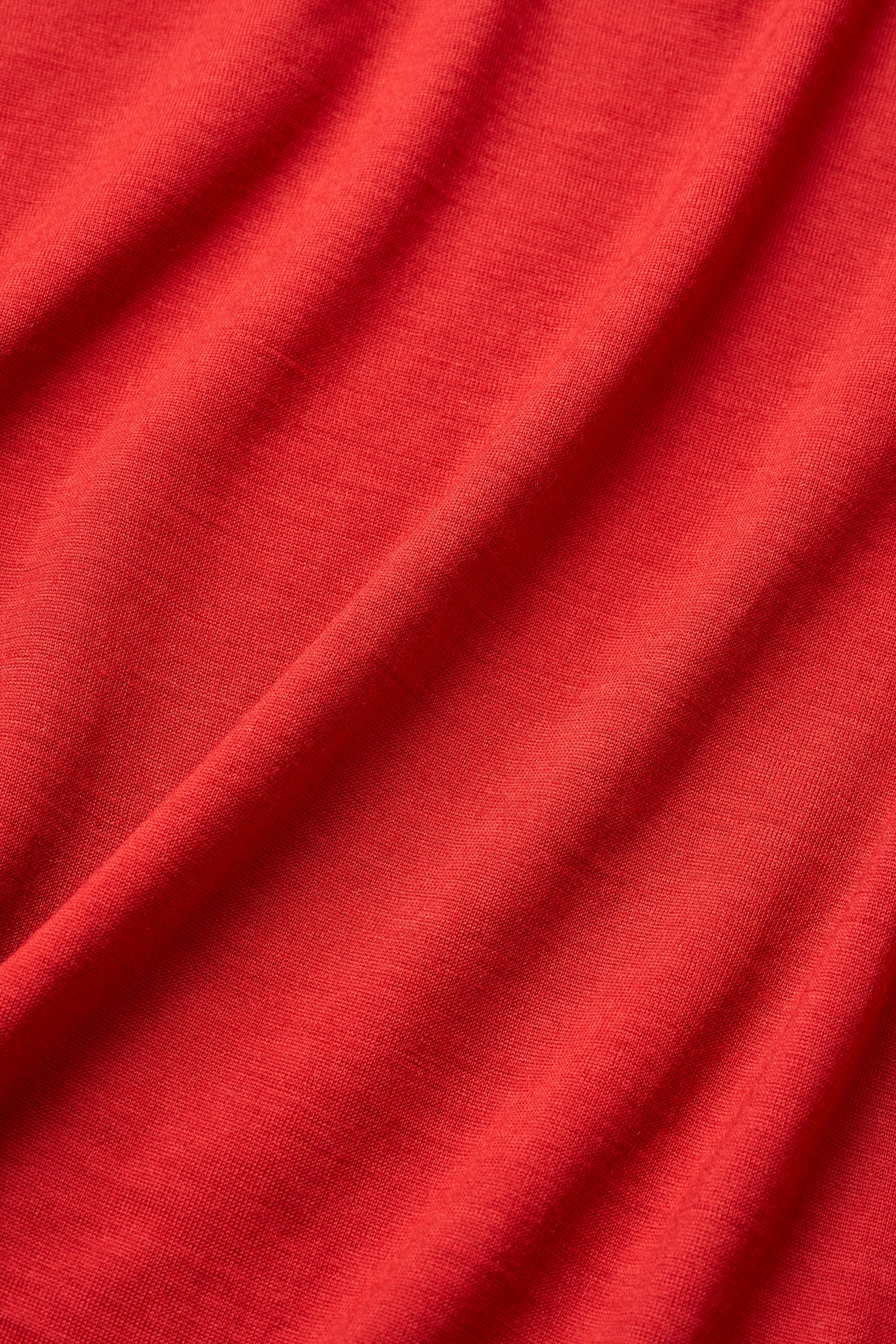 Das Classic Merino T-Shirt – Karminrot