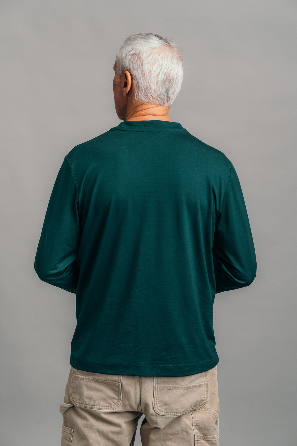 Das Real Merino Longsleeve – Moosgrün