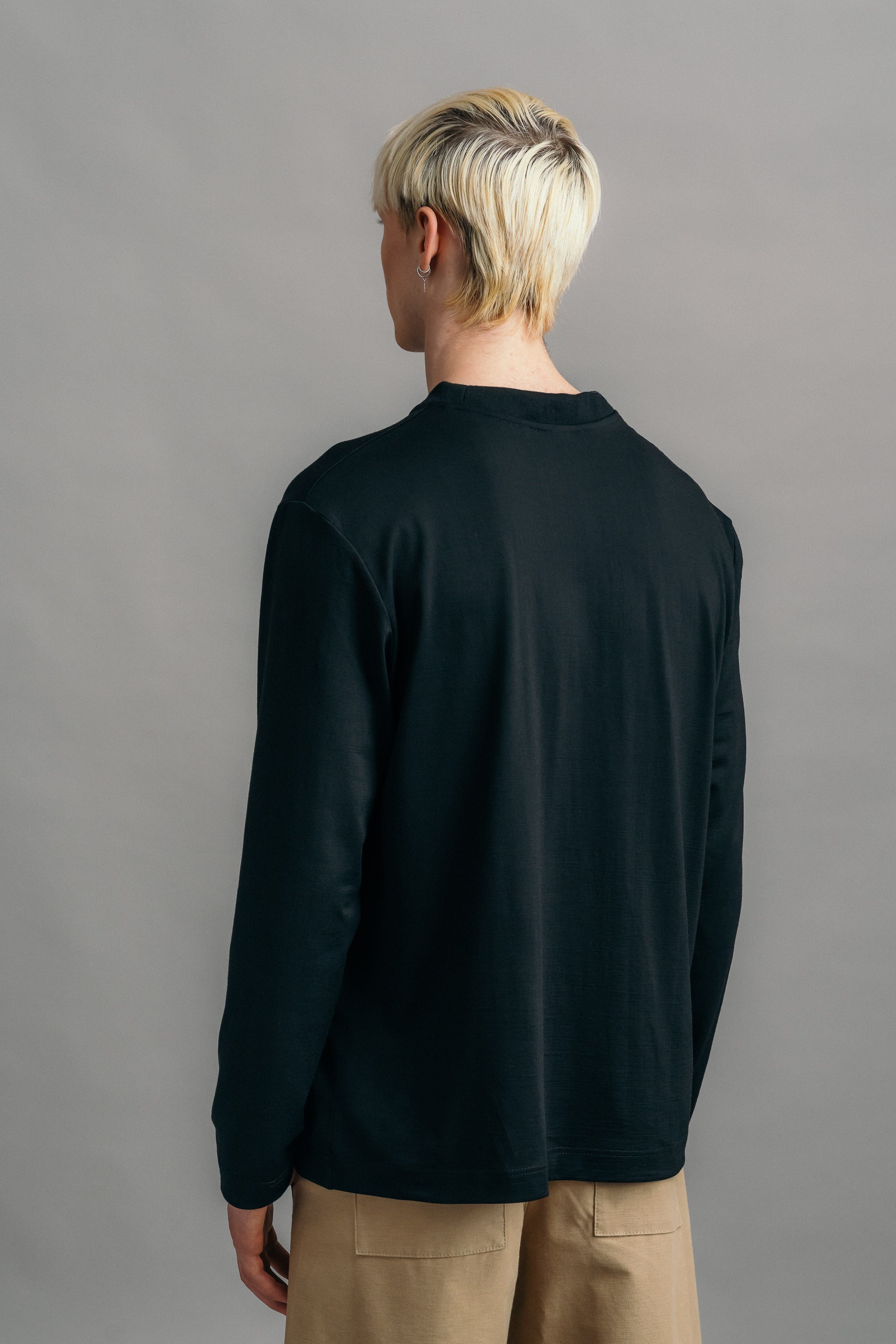 Das Real Merino Longsleeve – Schwarz
