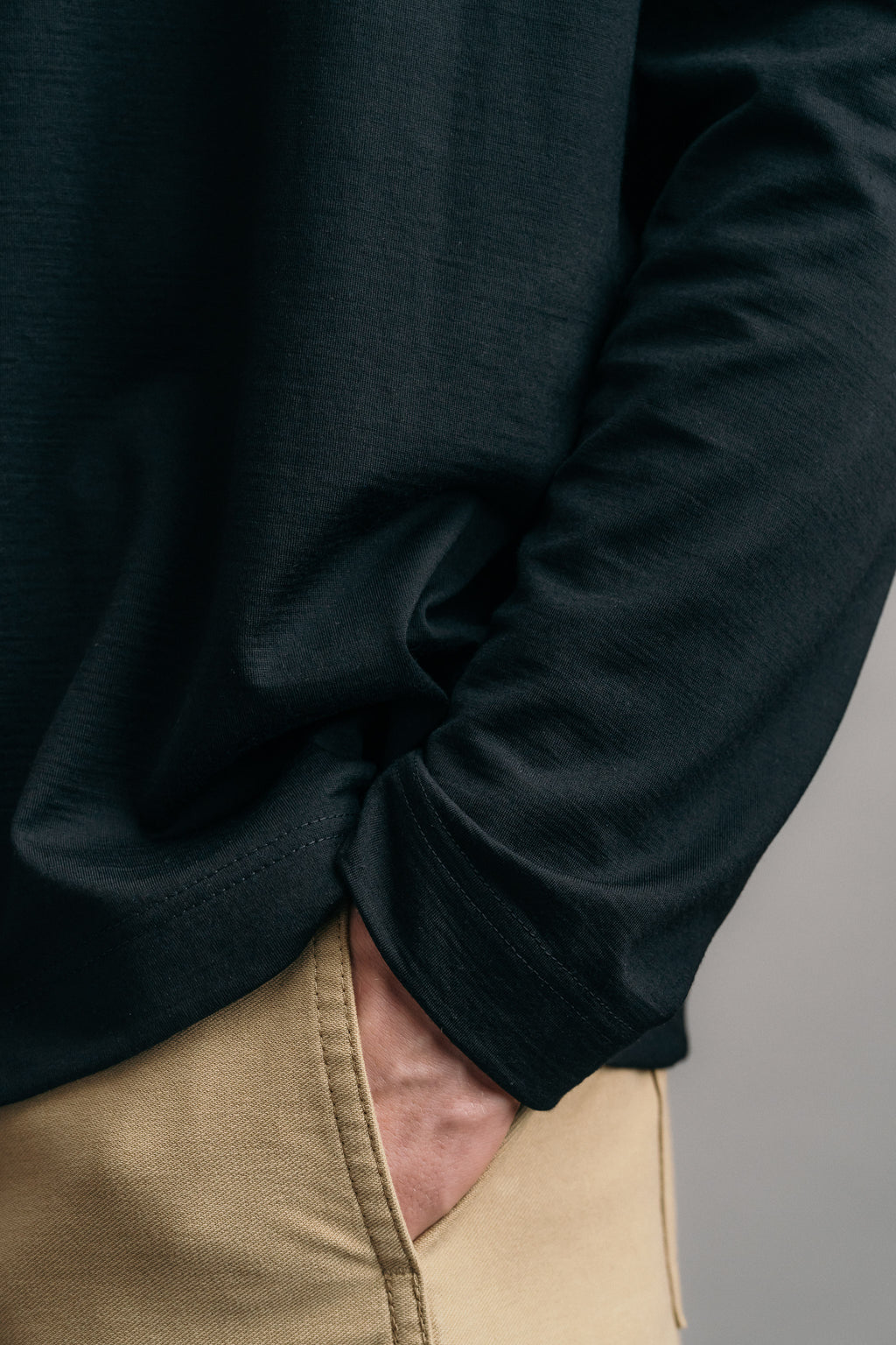 Das Real Merino Longsleeve – Schwarz