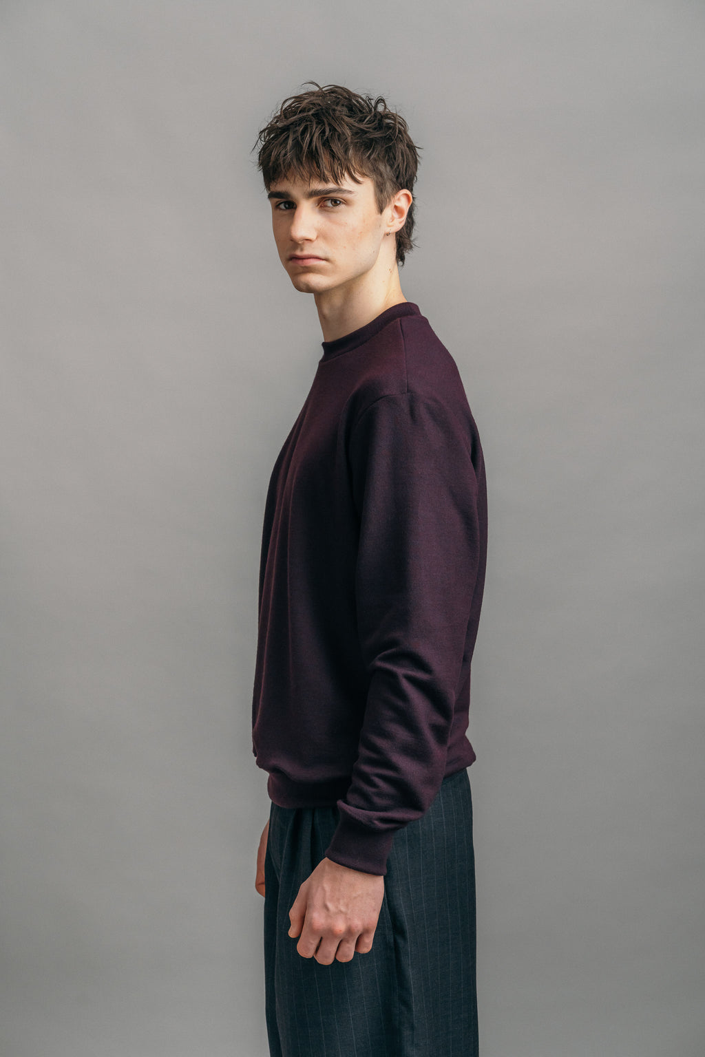 Das Merino Sweatshirt – Bordeaux