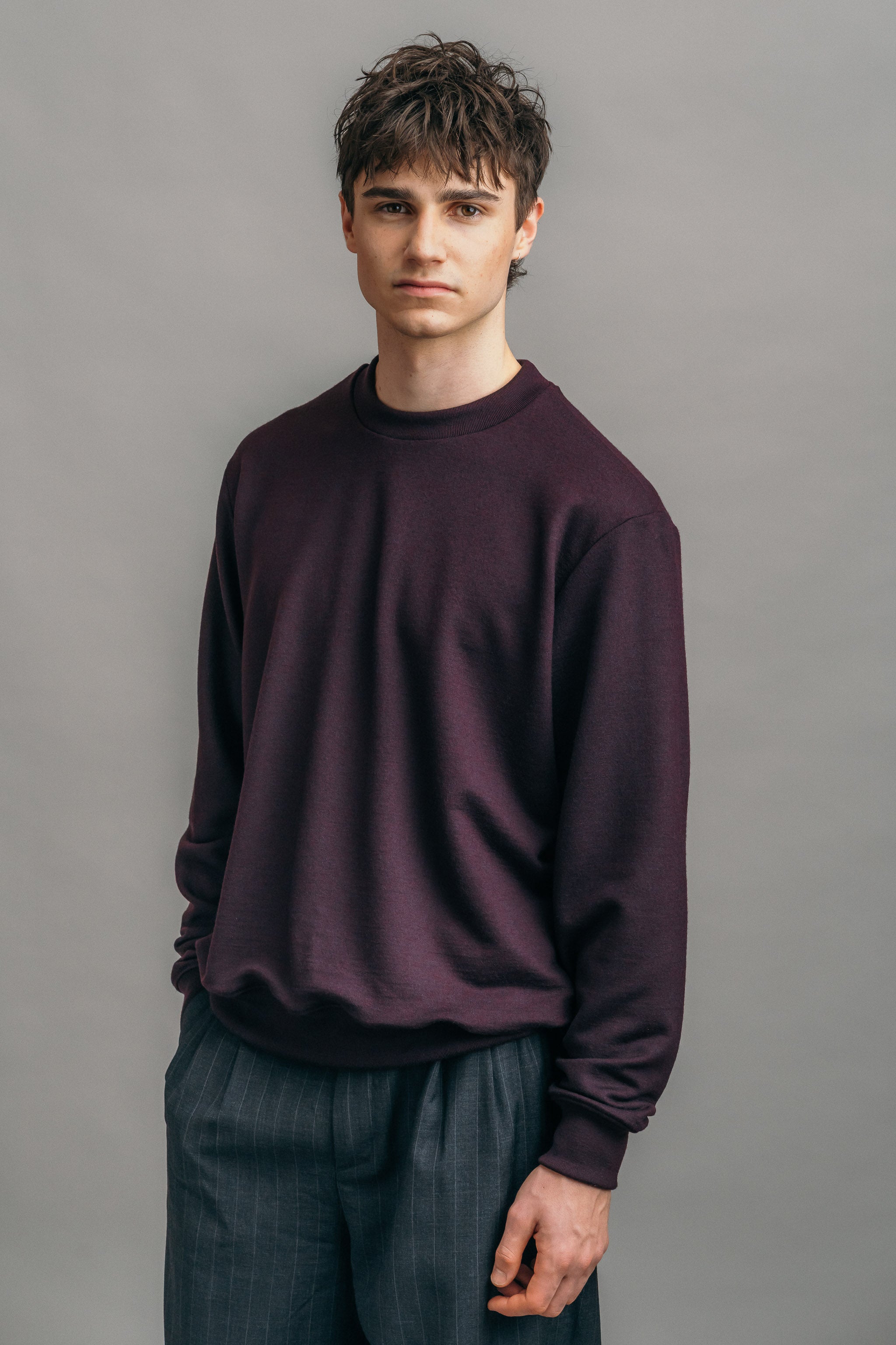 Das Merino Sweatshirt – Bordeaux