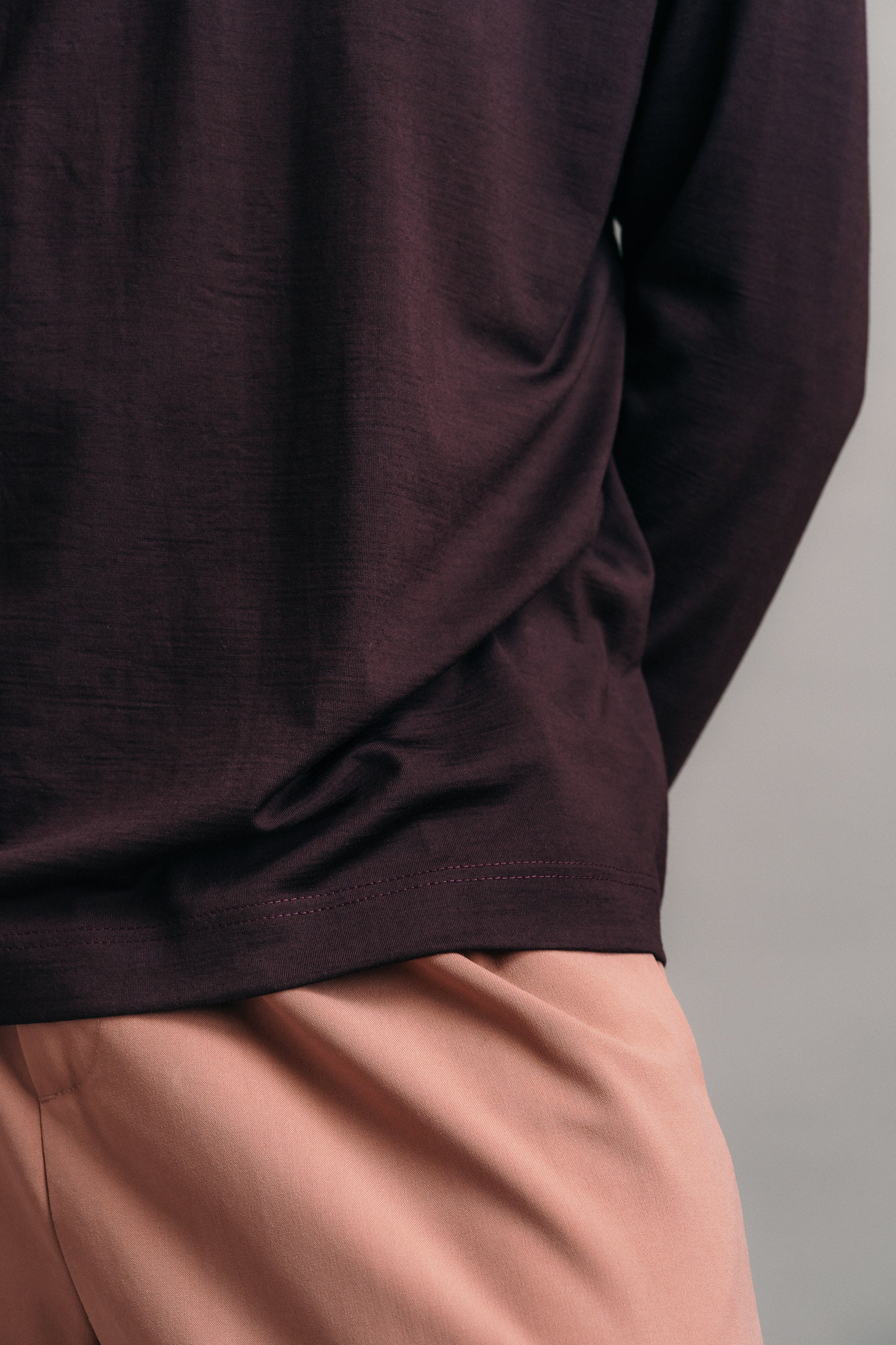 Das Real Merino Longsleeve – Bordeaux