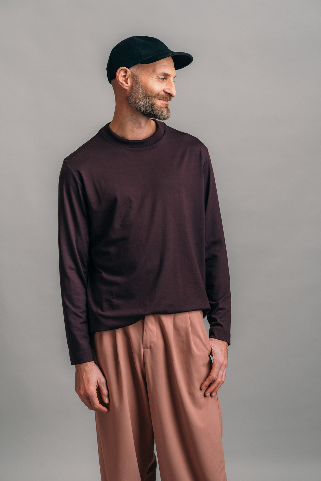 Das Real Merino Longsleeve – Bordeaux