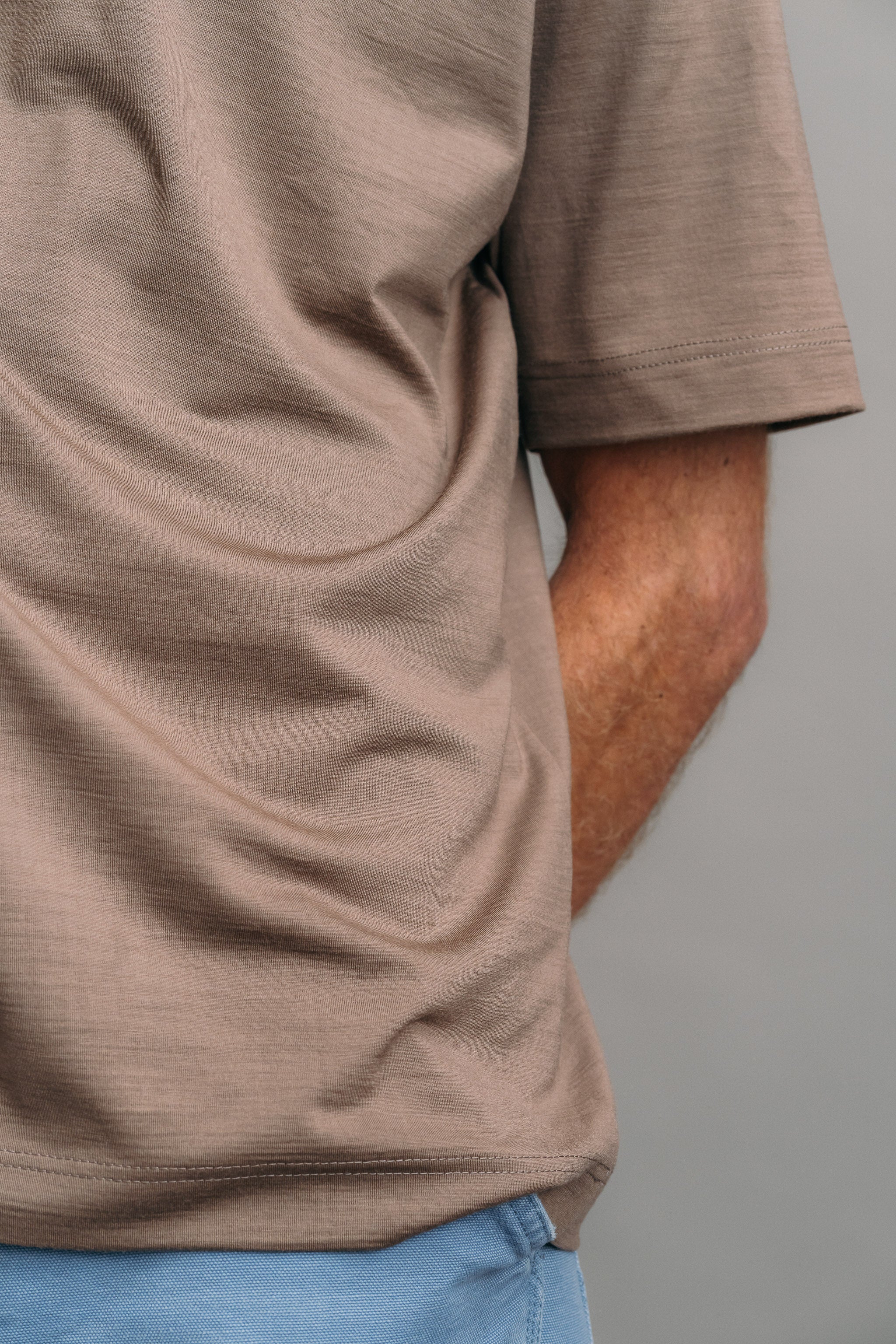 Das Real Merino T-Shirt – Lehm