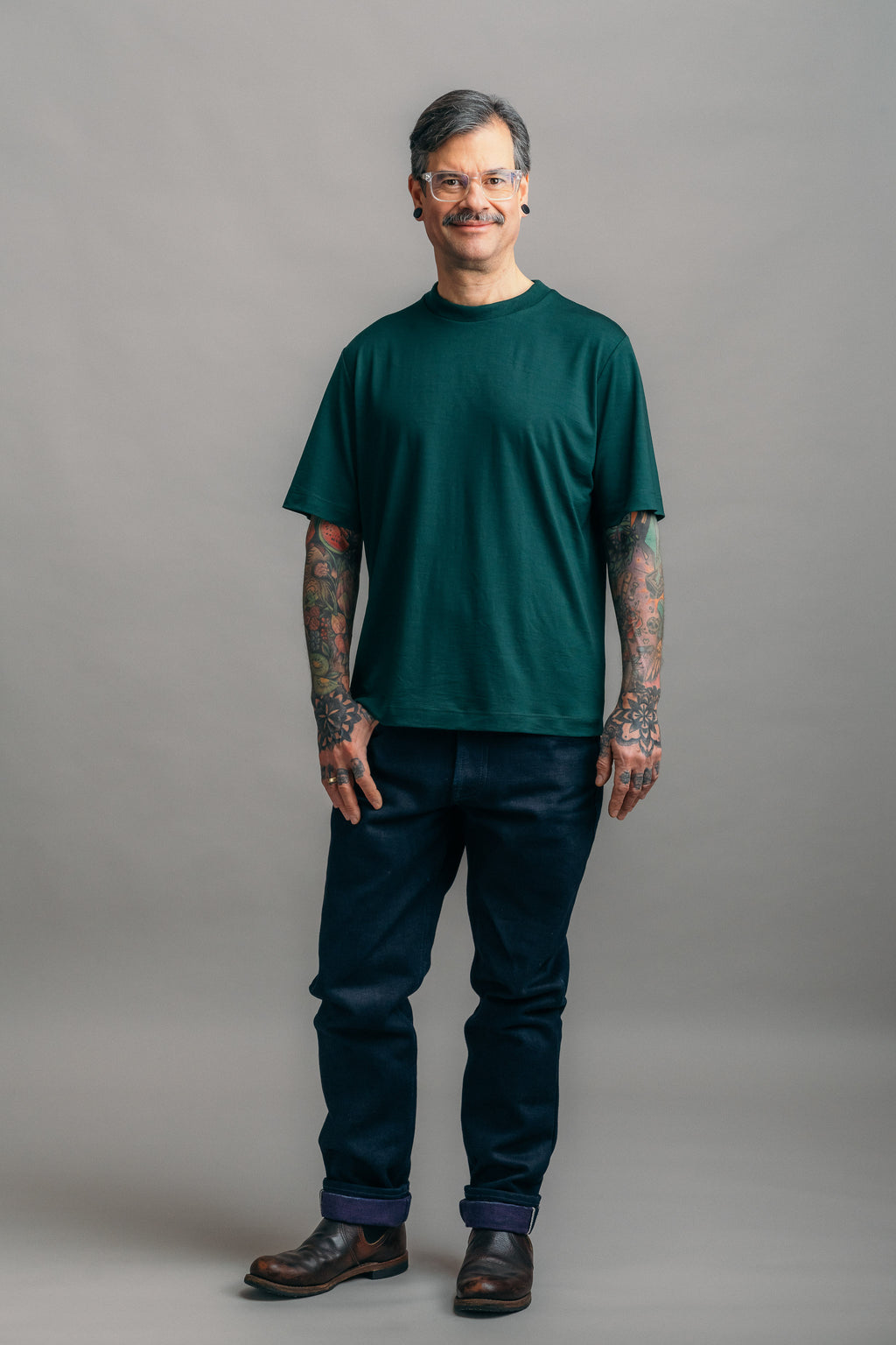 Das Real Merino T-Shirt – Moosgrün