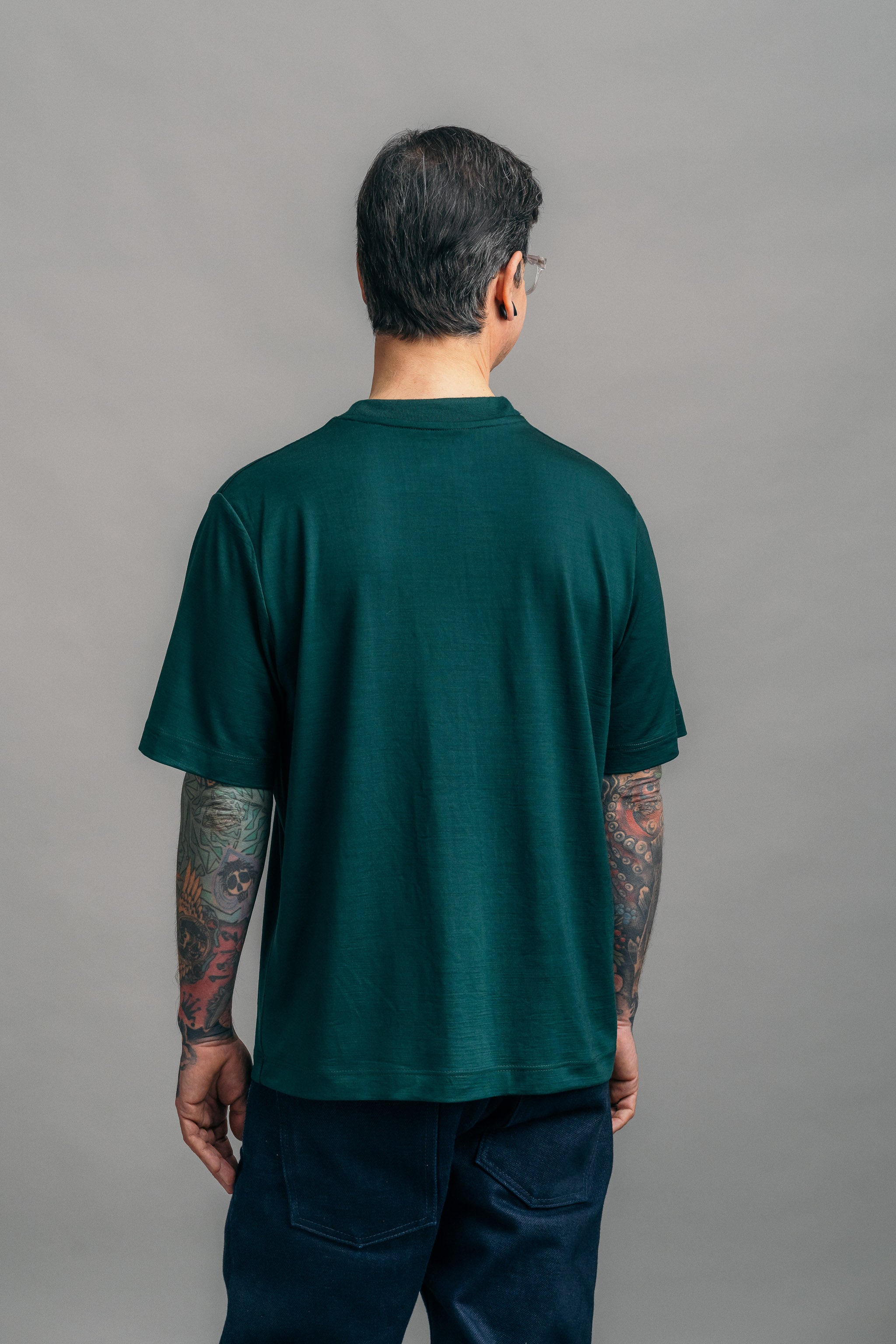 Das Real Merino T-Shirt – Moosgrün