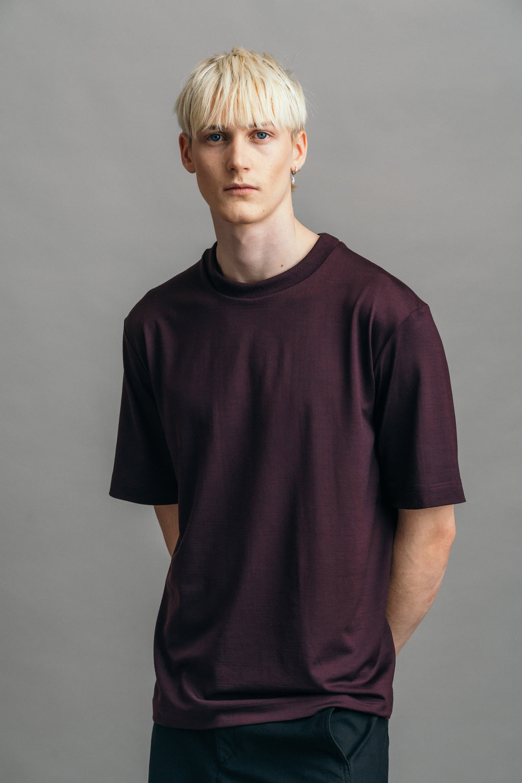 Das Real Merino T-Shirt – Bordeaux