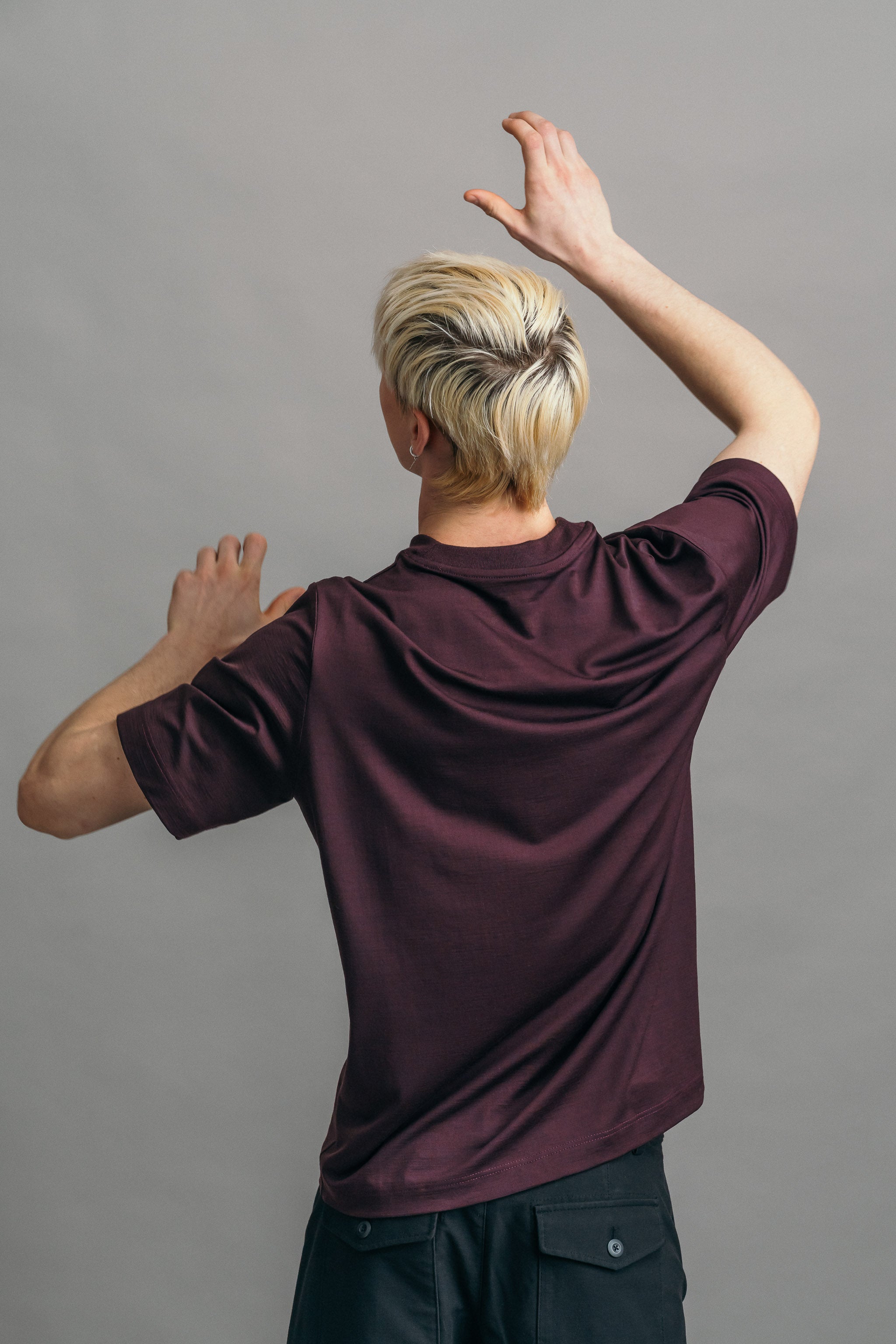 Das Real Merino T-Shirt – Bordeaux