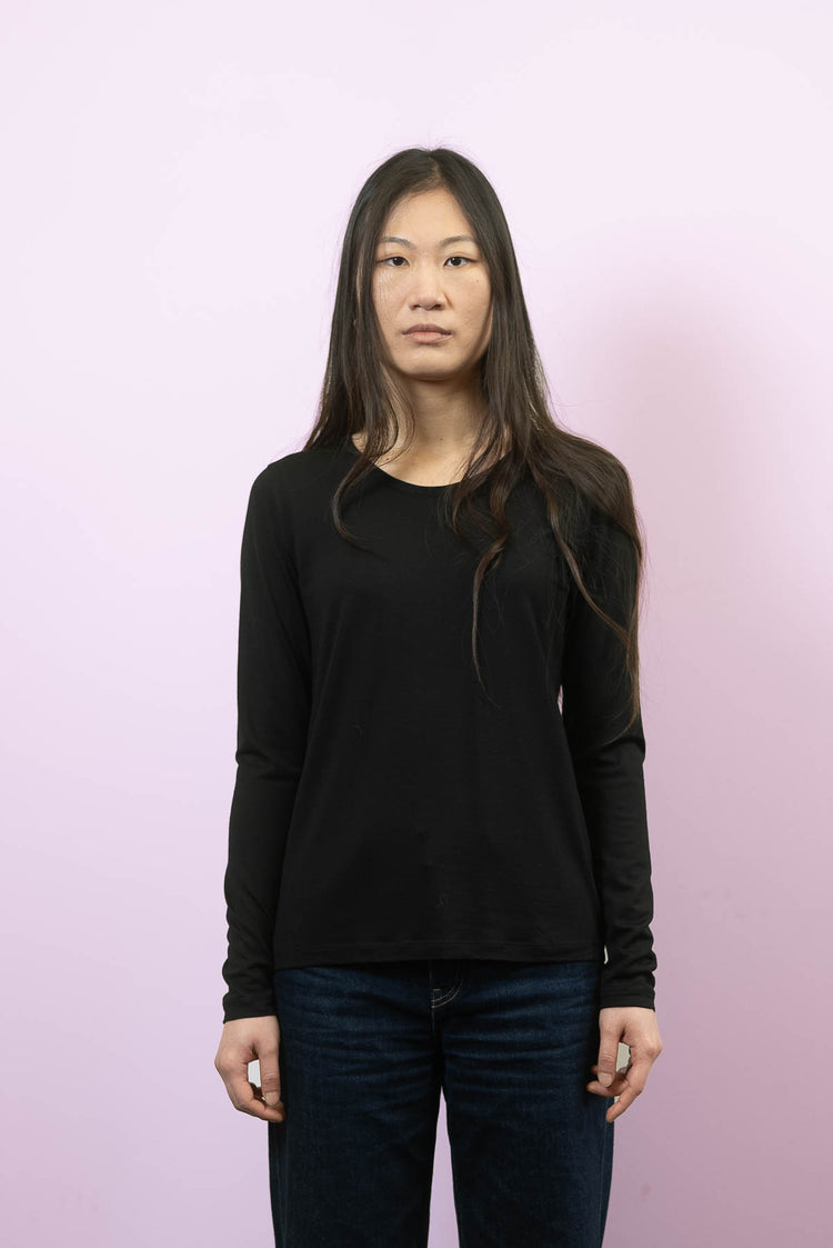 WOOLDAY The Merino Wool Longsleeve T-Shirt Women Yun Black 6