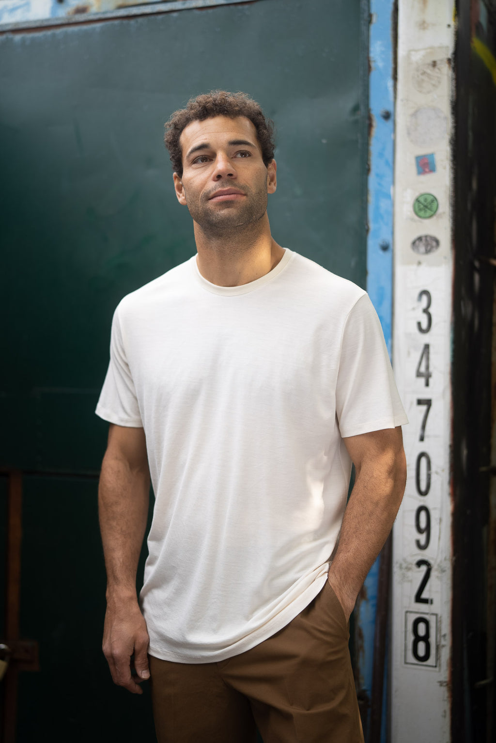 Das Classic Merino T-Shirt – Elfenbein