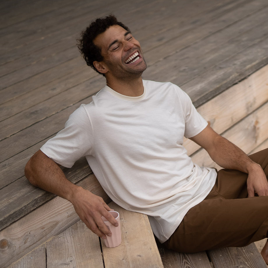 Das Classic Merino T-Shirt – Elfenbein