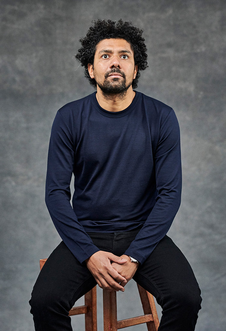 The Classic Merino Long Sleeve – Navy Blue