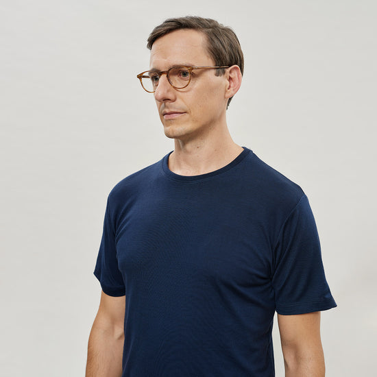 The Merino Wool T-Shirt for Men Navy Blue Woolday 1#color_navy-blue