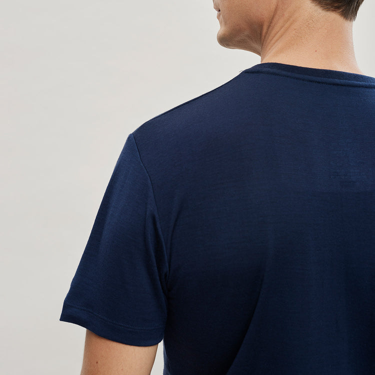 The Merino Wool T-Shirt for Men Navy Blue Woolday 3