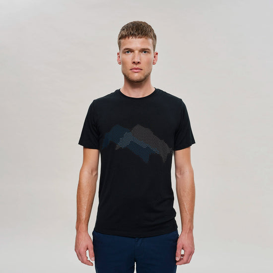 The Merino Wool T-Shirt Mountain Black Woolday 1#color_black