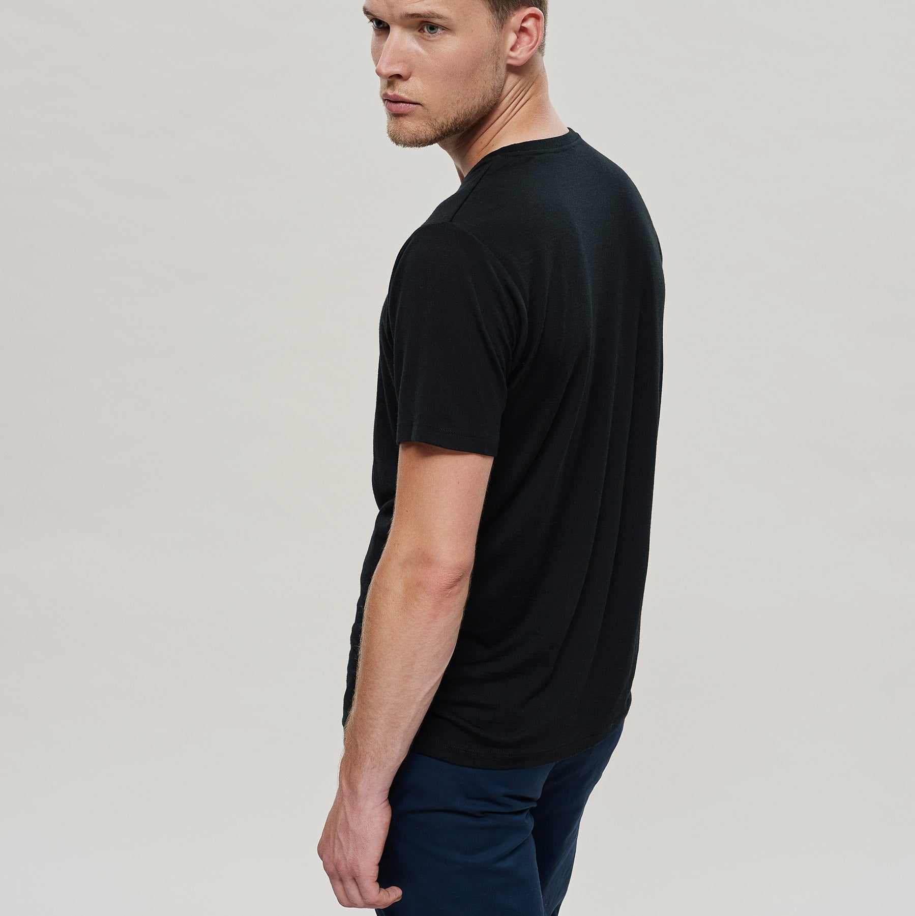 The Merino Wool T-Shirt Mountain Black Woolday 5#color_black