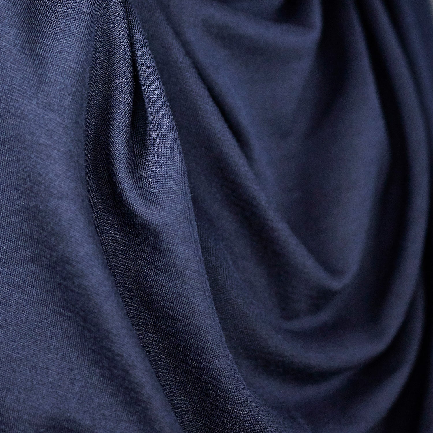 The Merino Wool Long Sleeve T-Shirt Navy Blue Woolday 7