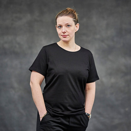 The Merino Wool T-Shirt for Women Black Woolday 5#color_schwarz