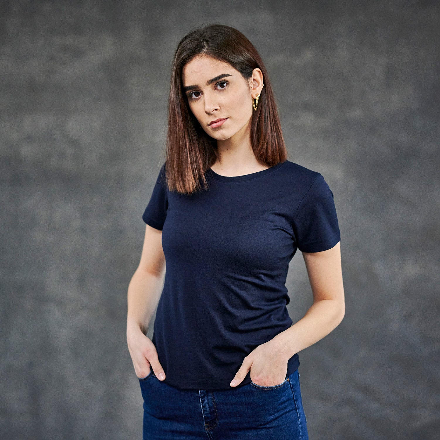 The Merino Wool T-Shirt for Women Navy Blue Woolday 1#color_navy-blau