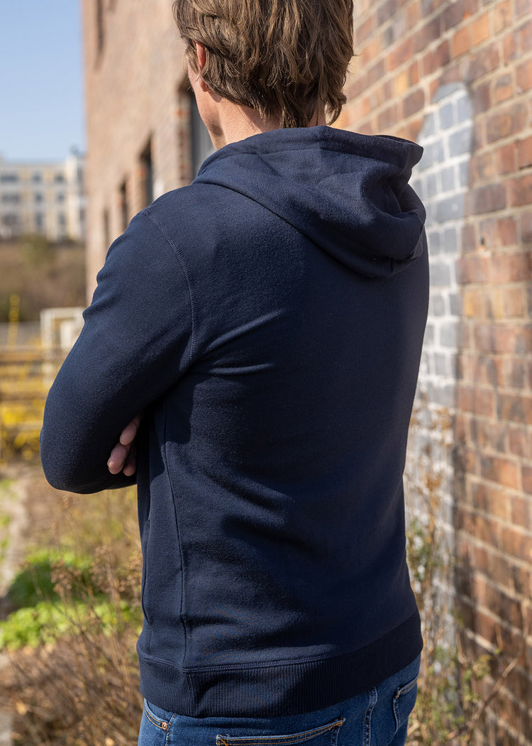 WOOLDAY The Merino Wool Zip Hoodie Navy Blue 2 